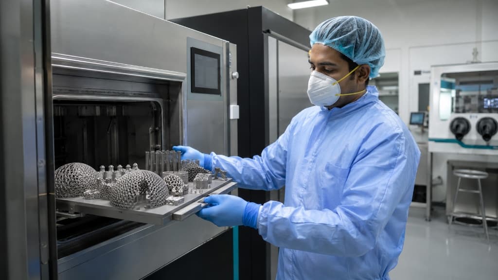 Medical cleanroom additive manufacturing of patient-specific titanium implants