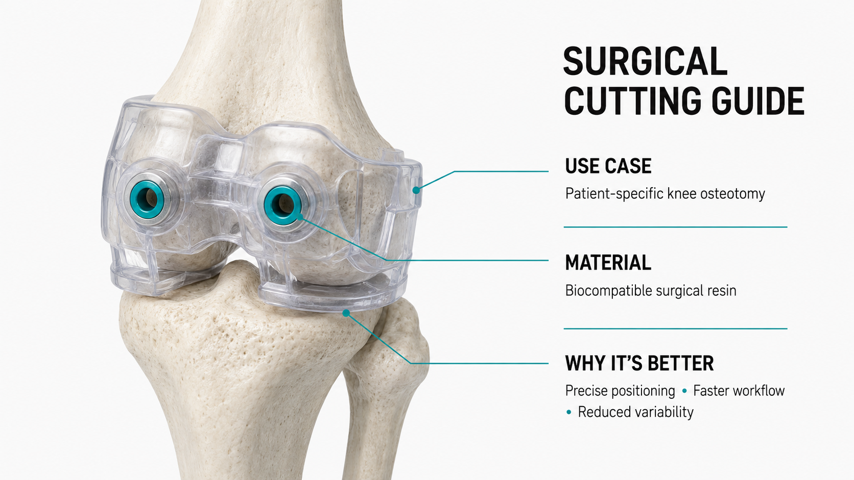 Surgical Cutting Guide — Patient-matched osteotomy and resection in Biocompatible resin
